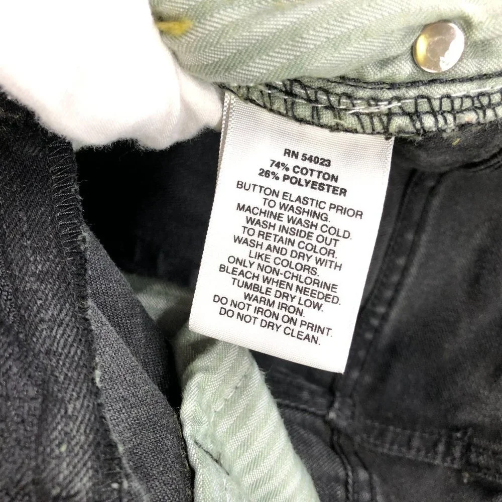 GAP Boys Teen 14 Straight Leg Jeans Stone‎ Wash Green Black Dark Wash